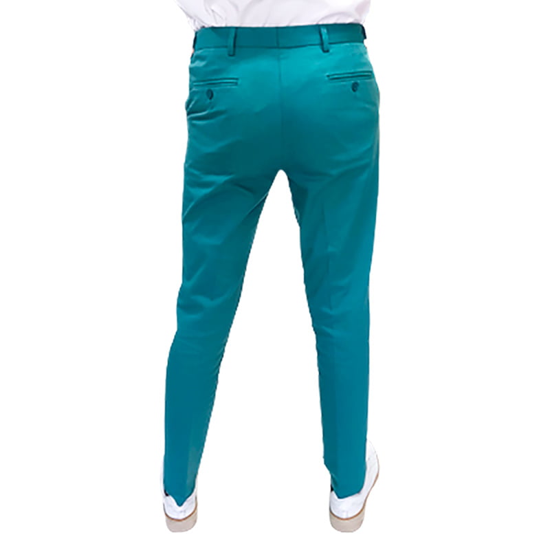 Calça sport wear slim em sarja de algodão com elastano