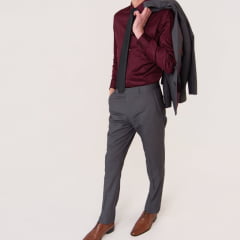 Traje Social Slim Raffer com elastano, paleto de dois botões e duas aberturas ( Referência: 4412 )