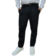 Calça sarja com elastano e ajuste elástico de cintura etiqueta Buddy  ( Referência : 0742 )