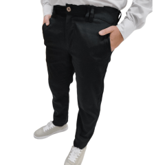 Calça sarja com elastano e ajuste elástico de cintura etiqueta Buddy  ( Referência : 0742 )