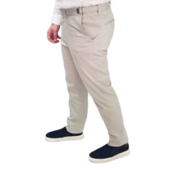 Calça sport wear slim em sarja de algodão com elastano com ajuste de cintura   ( Referência : 0623 )