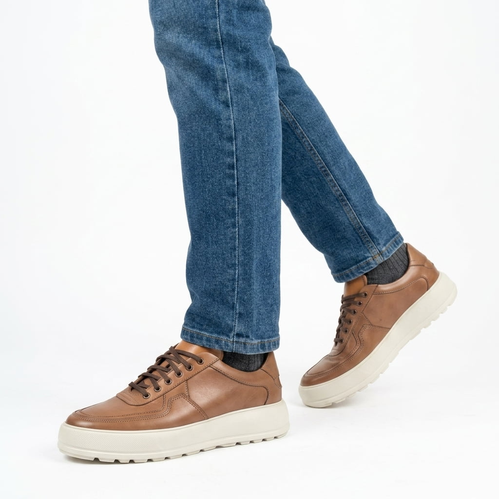 Sapato Tênis Casual Anatomic Gel Couro 2044