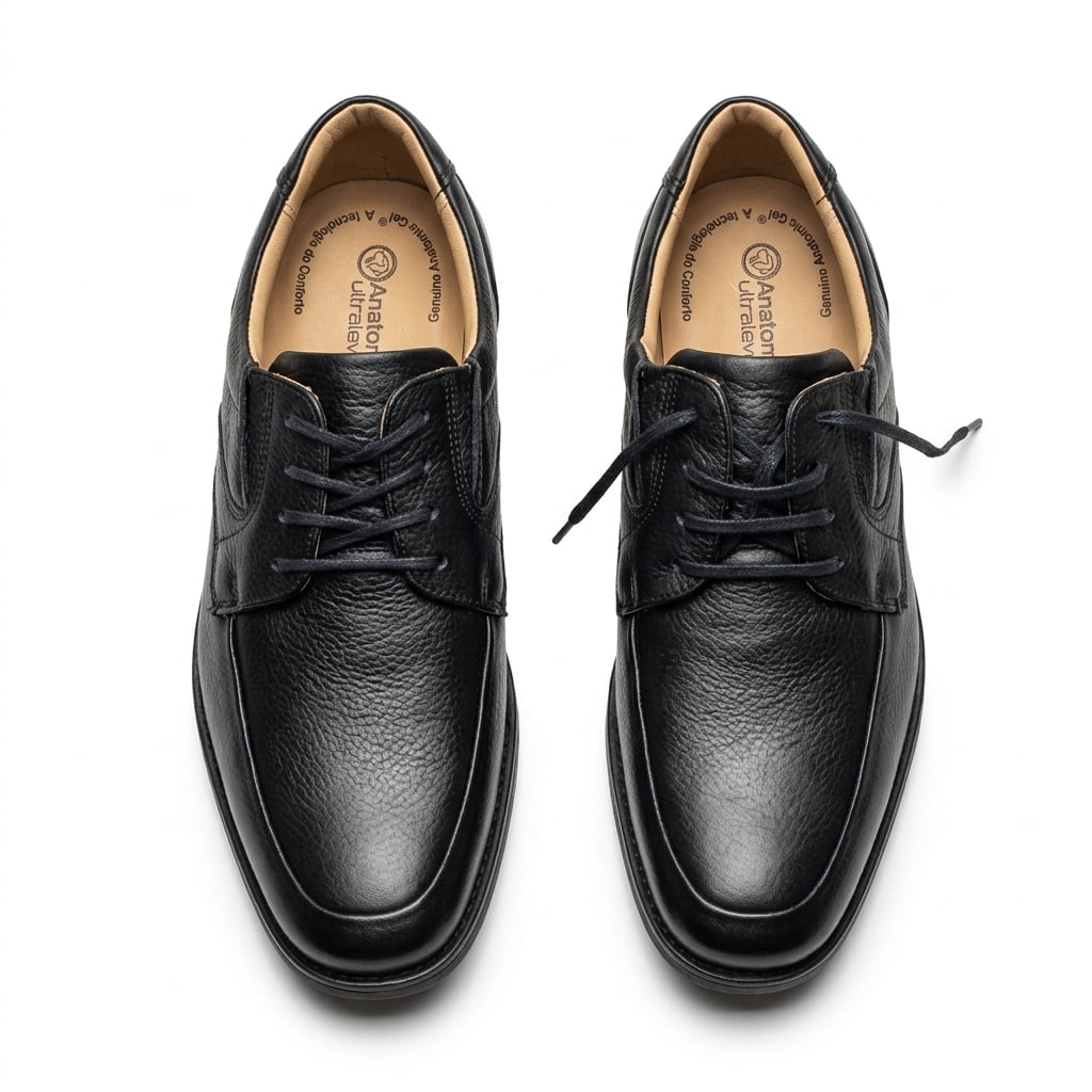 Sapato Anatomic Gel 9261 Semicromo Preto