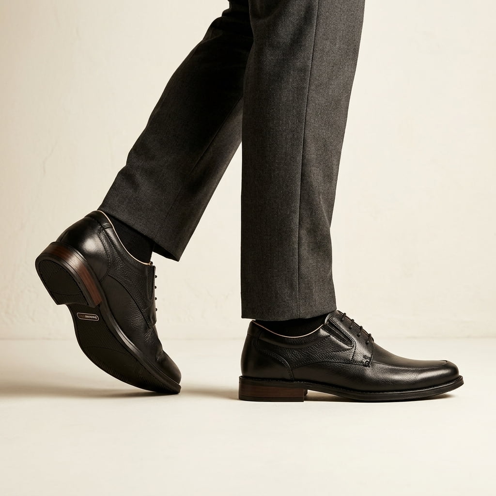 Sapato Anatomic Gel 9261 Semicromo Preto